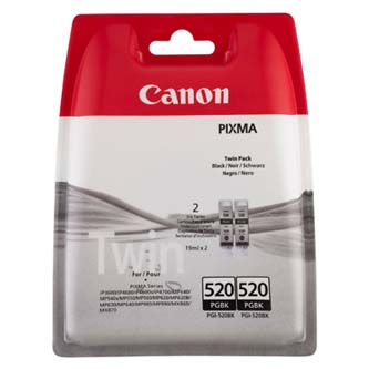 Obrazek Canon 520 2932B012 originální inkoustová kazeta blistr, barva náplně dvojbalení černá, výtěžnost cartridge 840 stran
