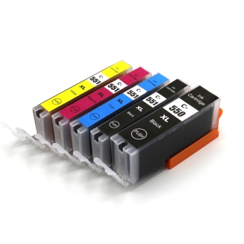 Obrazek Canon 551 550/551-MULTIPACK kompatibilní inkoustová kazeta, barva náplně azurová/purpurová/žlutá/černá