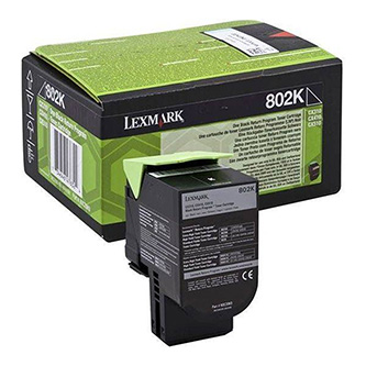 Obrazek Lexmark 80C20KE originální tonerová kazeta, barva náplně černá, výtěžnost cartridge 1000 stran