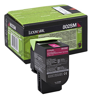 Obrazek Lexmark 80C2SME originální tonerová kazeta, barva náplně purpurová, výtěžnost cartridge 2000 stran