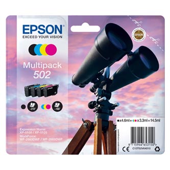 Epson 502 Multipack originální cartridge, toner, náplň, barva Série dalekohled Epson 502 Multipack originální cartridge, toner, náplň, barva Série dalekohled