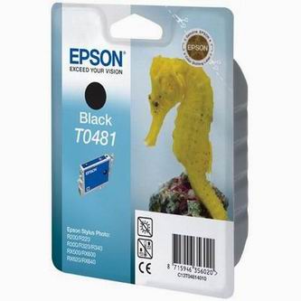 Obrazek Epson T0481 C13T04814010 originální inkoustová kazeta, barva náplně černá, výtěžnost cartridge 630 stran