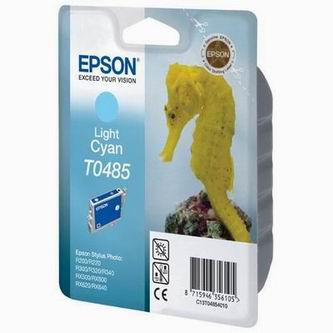 Obrazek Epson T0485 C13T04854010 originální inkoustová kazeta, barva náplně světle azurová, výtěžnost cartridge 430 stran