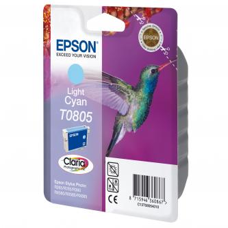 Obrazek Epson T0805 C13T08054011 originální inkoustová kazeta, barva náplně azurová foto