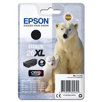 Obrazek Epson 26XL C13T26214012 originální inkoustová cartridge barva černá