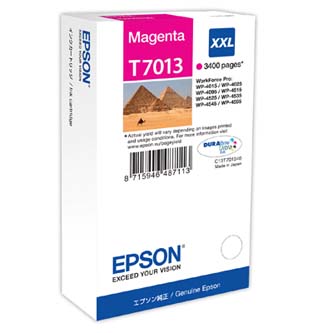 Obrazek Epson T7013 C13T70134010 originální inkoustová kazeta, barva náplně purpurová, výtěžnost cartridge 3400 stran
