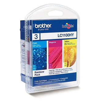 Obrazek Brother LC1100HYRBWBP originální inkoustová kazeta, barva náplně purpurová, výtěžnost cartridge 2250 stran