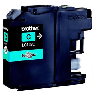 Obrazek Brother LC-123 LC123C originální inkoustová kazeta, barva náplně azurová, výtěžnost cartridge 600 stran