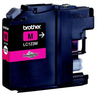 Obrazek Brother LC-123 LC123M originální inkoustová kazeta, barva náplně purpurová, výtěžnost cartridge 600 stran