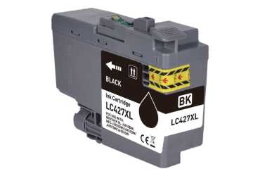Obrazek Brother LC-427 LC427BK kompatibilní inkoustová kazeta, barva náplně černá, výtěžnost cartridge 600 stran