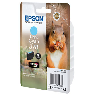 Obrazek Epson 378 C13T37854010 originální inkoustová kazeta, barva náplně světle azurová