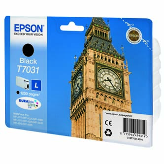 Obrazek Epson T7031 C13T70314010 originální inkoustová kazeta, barva náplně černá, výtěžnost cartridge 1200 stran