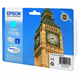 Obrazek Epson T7032 C13T70324010 originální inkoustová kazeta, barva náplně azurová, výtěžnost cartridge 800 stran