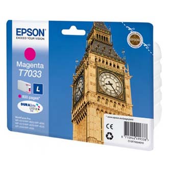 Obrazek Epson T7033 C13T70334010 originální inkoustová kazeta, barva náplně purpurová, výtěžnost cartridge 800 stran