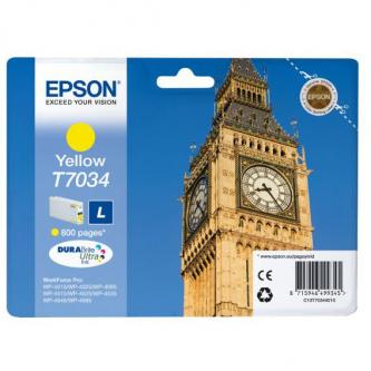Obrazek Epson T7034 C13T70344010 originální inkoustová kazeta, barva náplně žlutá, výtěžnost cartridge 800 stran