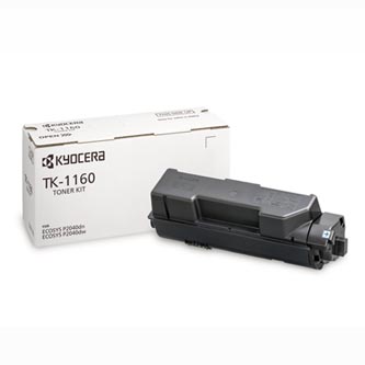 Obrazek Kyocera TK-1160 1T02RY0NL0 originální tonerová kazeta, barva náplně černá, výtěžnost cartridge 7200 stran