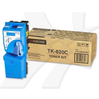 Obrazek Kyocera TK-820 0T2HPCEU originální tonerová kazeta, barva náplně azurová, výtěžnost cartridge 7000 stran