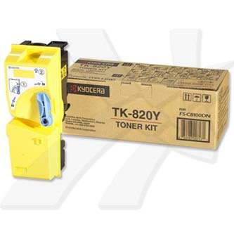 Obrazek Kyocera TK-820 1T02HPAEU originální tonerová kazeta, barva náplně žlutá, výtěžnost cartridge 7000 stran