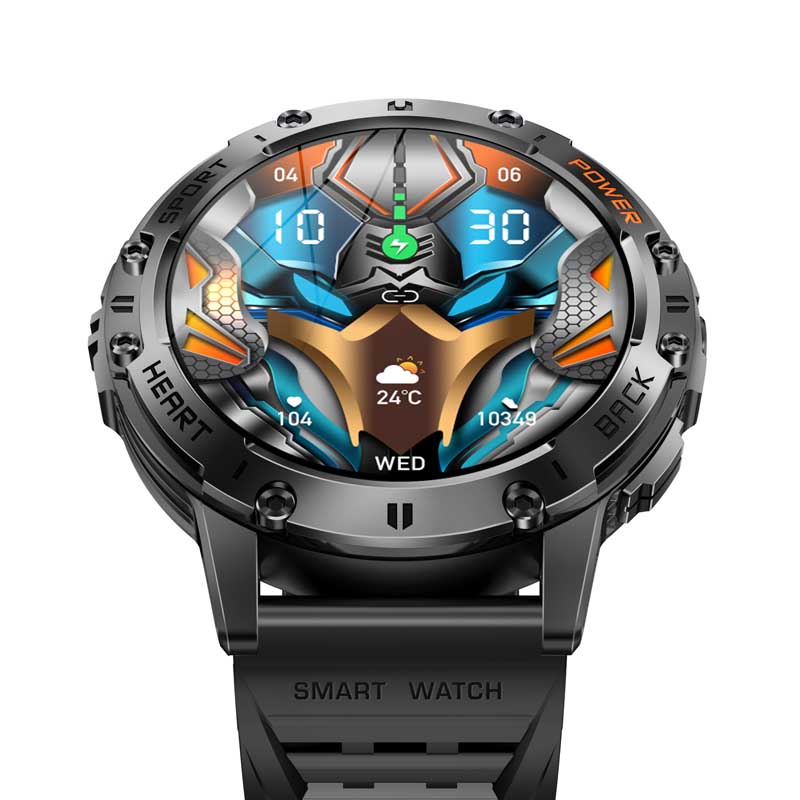 Chytré hodinky PW-165, černé s černým páskem obr. 7