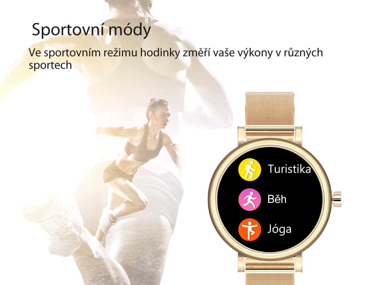 Chytré hodinky v češtině, PW-105, Bluetooth 5.0, elegantní dámské smart watch s krokoměrem, oxymetrem, měřením tepu, tlaku, stříbrné