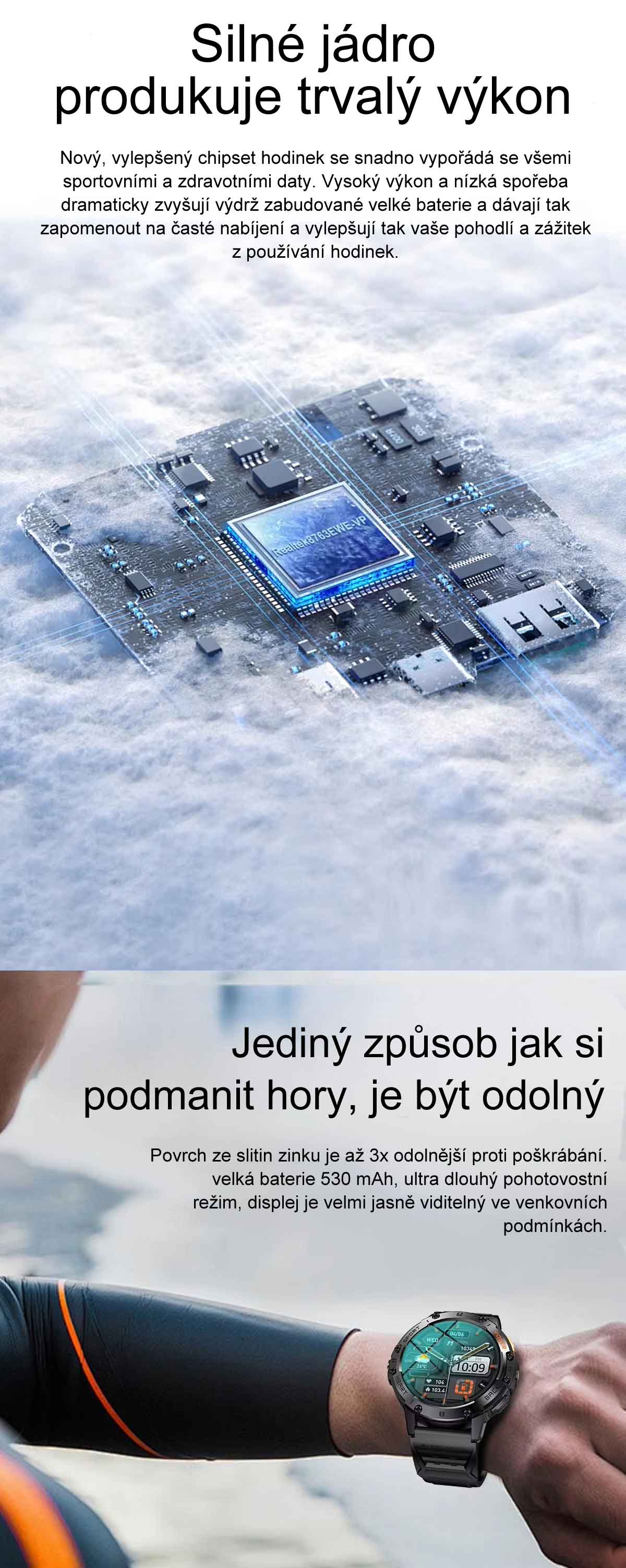 Chytré hodinky PW-165 černé s telefonováním a AMOLED displejem