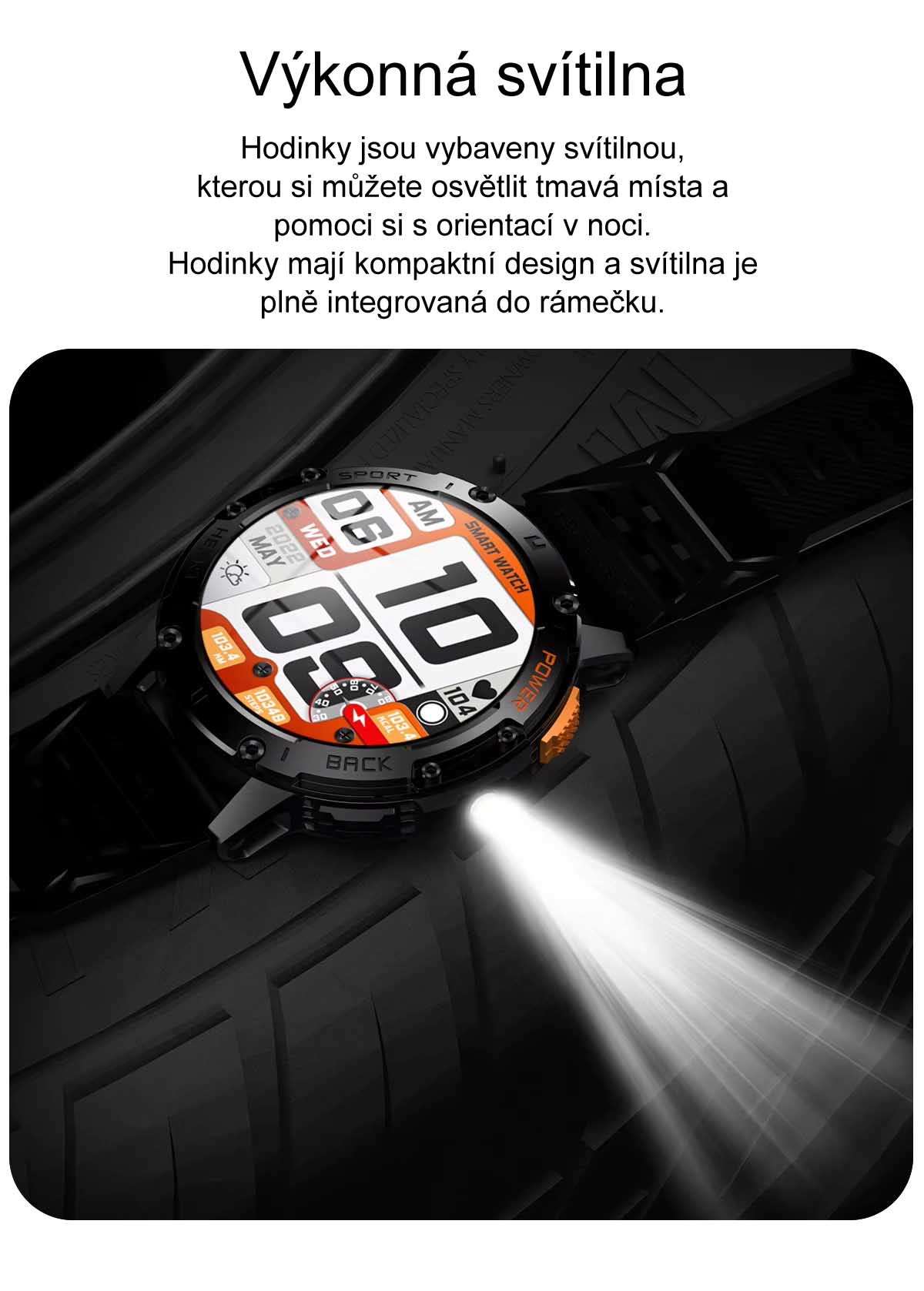 Chytré hodinky PW-165 černé s telefonováním a AMOLED displejem