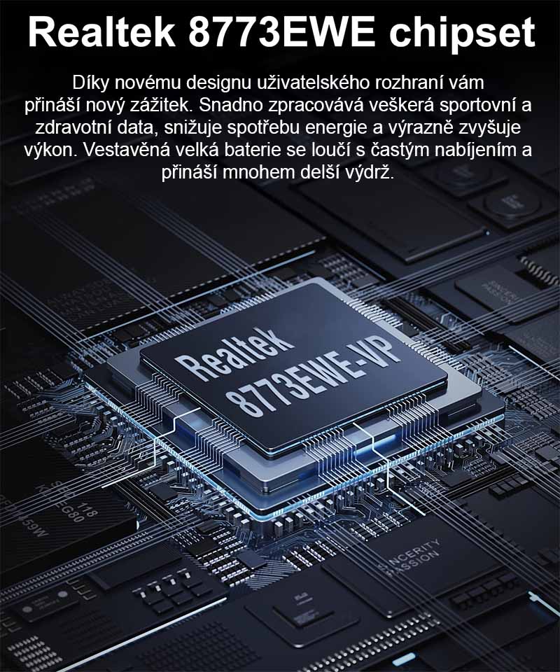 Chytré hodinky s telefonováním Printwell PW-169, LED svítilna, AMOLED , LET měření tepu, tlaku, SpO2, krokoměr, české menu, BT 5.0, černé